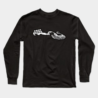 Headstock Snake Bass Guitar-Music Rock-Metal Long Sleeve T-Shirt